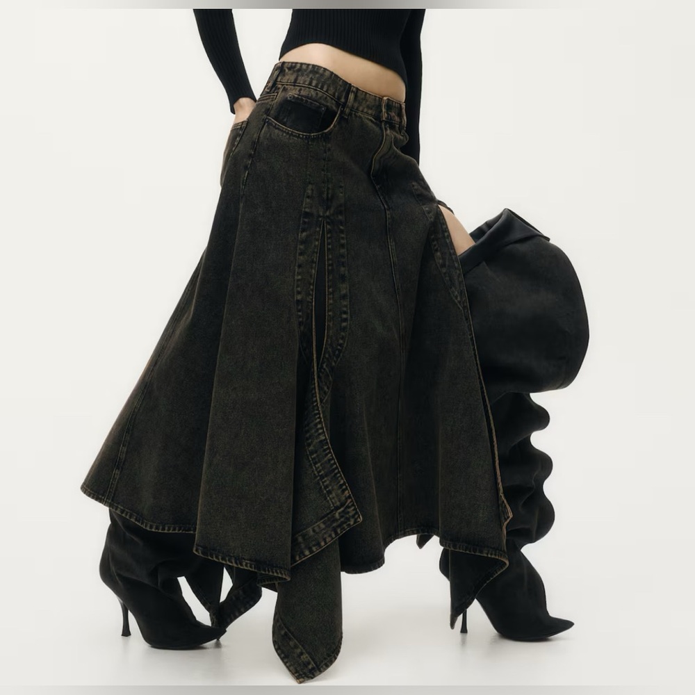 Glenn martens flared denim skirt NO OFFERS